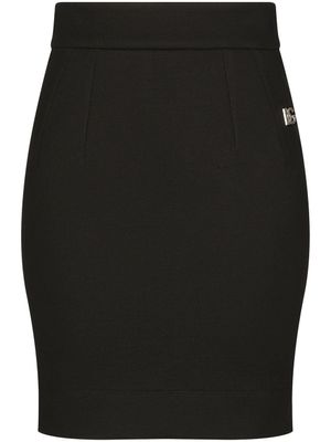 Dolce & Gabbana minijupe à logo DG - Noir