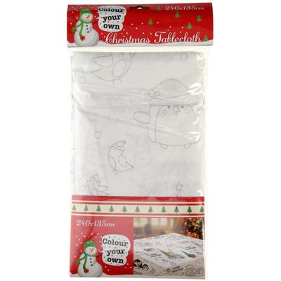 Kleur je eigen tafelkleed kerst