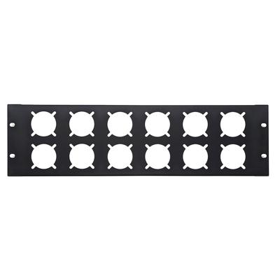 Penn Elcom R1284/3UK-12 rackpaneel voor 12x Schuko chassisdeel 3HE
