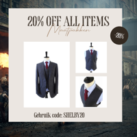 Maatpak Voor Heren | 3-delig Pak | Antraciet | Kamgaren Wol | Lichtgewicht & Ademend | Peaky Blinders