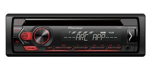 Pioneer DEH-S120UB - CD/MP3-Autoradio Rood met USB / AUX-IN