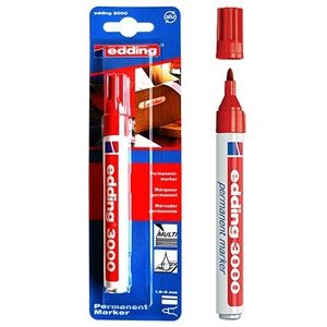 Edding stift 3000 rood 1,5-3mm bls