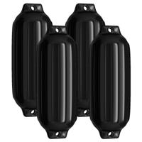 4-Pack Aanlegbootstootkussens Geribbelde Bootbumpers met Dubbele Oogjes Opblaasbare Scheepsstootkussens