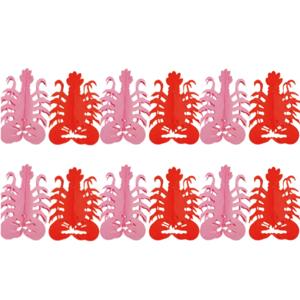 Zeedieren kreeften feestslinger - 2x stuks - 3 meter - papier - Maritiem/restaurant & eten - feestar