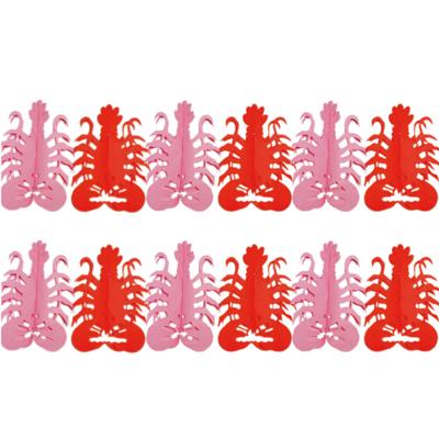 Zeedieren kreeften feestslinger - 2x stuks - 3 meter - papier - Maritiem/restaurant & eten - feestar