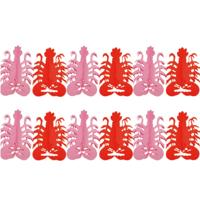 Zeedieren kreeften feestslinger - 2x stuks - 3 meter - papier - Maritiem/restaurant & eten - feestar