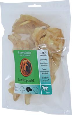 Natuurlijke Snack lamskophuid 50g in zak - Gebr de boon