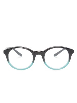 Giorgio Armani lunettes de vue à monture ronde bicolore - Noir