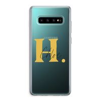 Amber Script: Samsung Galaxy S10 Plus Transparant Hoesje