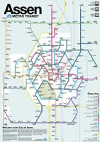 Stadsplattegrond Assen Metro Transit Map - Metrokaart | Victor van Wer