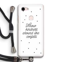 Confetti: Pixel 3 Transparant Hoesje met koord