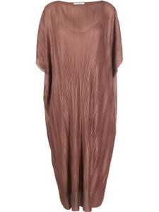 Fabiana Filippi robe mi-longue à design plissé - Marron