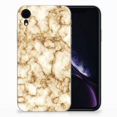 Apple iPhone Xr | TPU | Siliconen hoesje | Marmer Goud