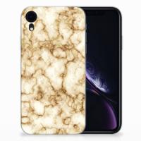 Apple iPhone Xr | TPU | Siliconen hoesje | Marmer Goud