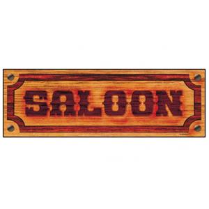 Themafeest Saloon bord - Saloon - man cave - 78 x 26 cm - Western thema