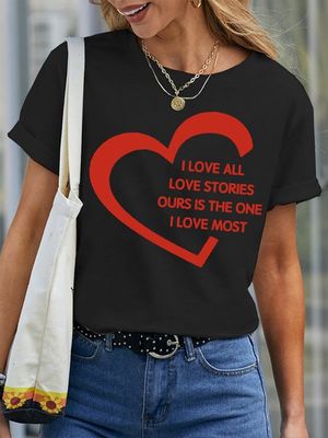 Lilicloth X JI I Love All Love Stories Ours Is The One I Love Most Women's T-Shirt Lilicloth X JI I Love All Love Stories Ours Is The One I Love Most Women's T-Shirt