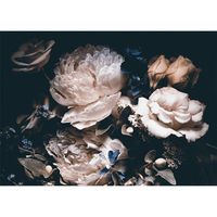 Inductiebeschermer - Dark Flowers - 59x52 cm