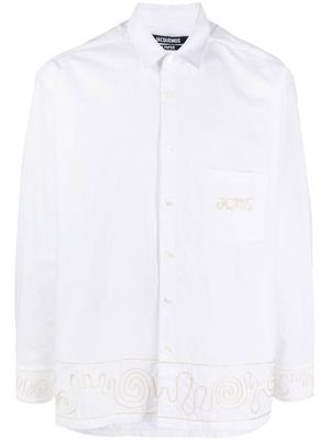 Jacquemus chemise à broderies - Blanc
