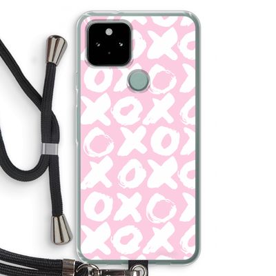 XOXO: Pixel 5 Transparant Hoesje met koord
