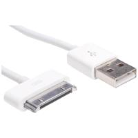 Akyga AK-USB-08 USB-kabel USB 2.0 1 m USB A Micro-USB B/Lightning/Apple 30-pin Wit - thumbnail