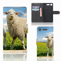Sony Xperia XZ1 | Telefoonhoesje | Met pasjeshouder | Schaap en Lammetje