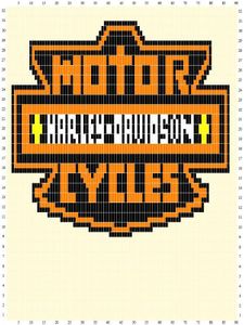 Sunarts doe het zelf pakket model Logo Harley Davidson 100 x 232 cm artikelnummer D387