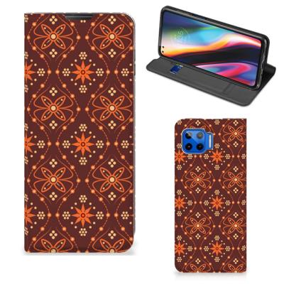 Motorola Moto G 5G Plus | Hoesje met Magneet | Batik Brown