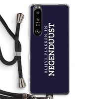 Blijve plakken in Negenduust: Sony Xperia 1 III Transparant Hoesje met koord