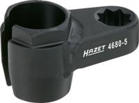 HAZET Dopsleutel voor uitlaatsonde 4680-5 · 1/2 inch (12,5 mm) achtkant hol · Buiten-zeskant-profiel · SW 22 mm