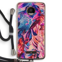 Pink Orchard: Motorola Moto Z Force Transparant Hoesje met koord