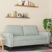 Tweezitsbank 140 cm fluweel lichtgrijs