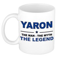 Naam cadeau mok/ beker Yaron The man, The myth the legend 300 ml   -