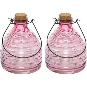 2x Roze insectenval/insectenvanger 17 cm