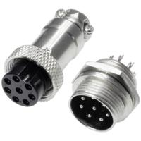 Pollin 453557 Ronde connector Bus, inbouw, Stekker Totaal aantal polen: 8 1 set(s)