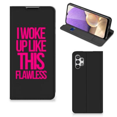 Samsung Galaxy A32 5G Hoesje met tekst Woke Up - Origineel Cadeau Zelf Maken