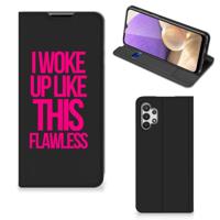 Samsung Galaxy A32 5G Hoesje met tekst Woke Up - Origineel Cadeau Zelf Maken