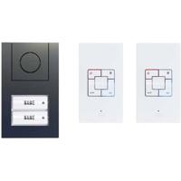 m-e modern-electronics Vistus AD ALU 4020 A Vistus Complete set voor Deurintercom Kabelgebonden Tweegezinswoning Antraciet