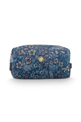Pip Studio Pip Studio Coco Cosmetic Bag Medium Quilted Daisy Dreams Blue 21.5x10x10.5cm