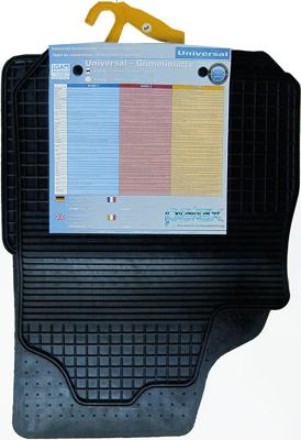Petex Set of uni-car rubber mat black gr.3 anth.