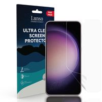 Lunso - Samsung Galaxy S23 Plus - Duo Pack (2 stuks) Beschermfolie - Full Cover Screen protector