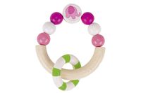 Heimess houten bijtring met elastiek olifant - thumbnail