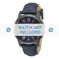 Horlogeband Fossil FS5061 Leder Blauw 22mm - thumbnail