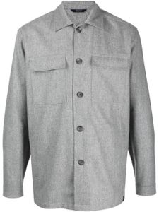 Boggi Milano surchemise en laine à boutonnière - Gris