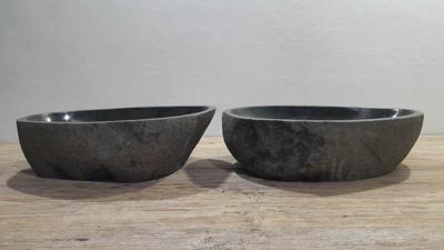 Rivierstenen waskommen set RL250303AB, 52x34x15 cm