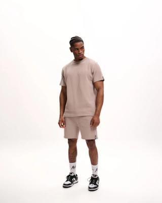 Malelions Signature Waffle T-shirt Mm2-ss25-33 Print T-shirts 336 Taupe