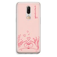 Love is in the air: OnePlus 6 Transparant Hoesje