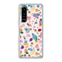 Terrazzo Memphis Pink: Sony Xperia 5 III Transparant Hoesje - thumbnail