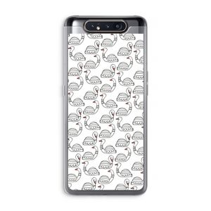 Zwanen: Samsung Galaxy A80 Transparant Hoesje
