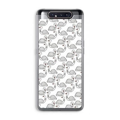 Zwanen: Samsung Galaxy A80 Transparant Hoesje