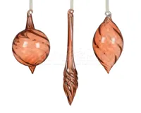 Kerstbal Glas Warm Cider 13,5cm Assorti 1st